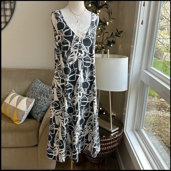 Frank and Oak The Organic Cotton Leaf Dress in Dark Grey Size Small - Picture 1 of 13